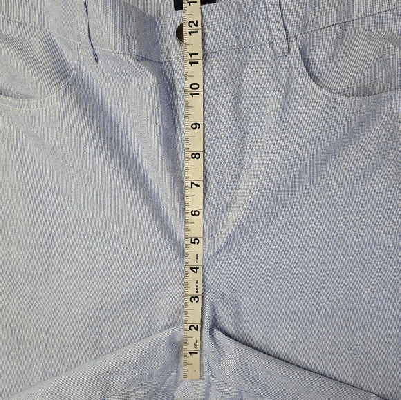 NWT J. Crew Factory Cropped Pants Blue White Stripe High Rise Wide Leg 29 - Picture 11 of 12